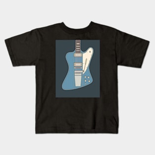 Pelham Blue Vintage FBird Guitar Kids T-Shirt